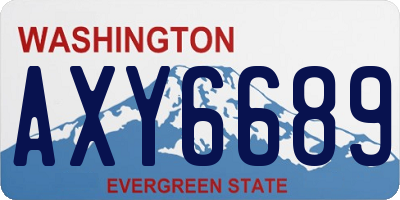WA license plate AXY6689