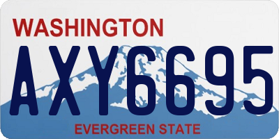 WA license plate AXY6695