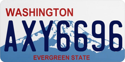 WA license plate AXY6696
