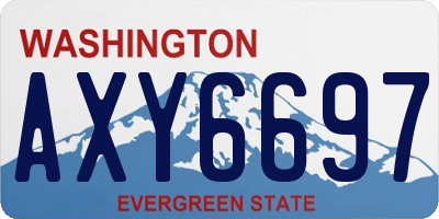 WA license plate AXY6697