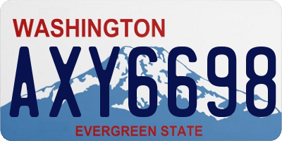 WA license plate AXY6698
