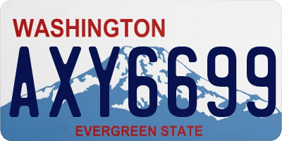 WA license plate AXY6699