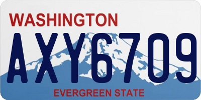 WA license plate AXY6709