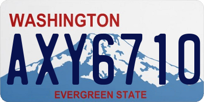 WA license plate AXY6710