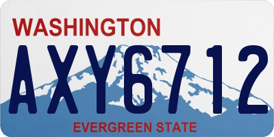 WA license plate AXY6712