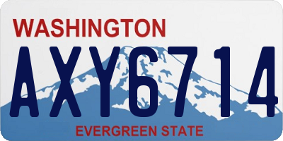 WA license plate AXY6714