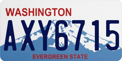 WA license plate AXY6715