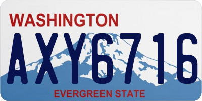 WA license plate AXY6716