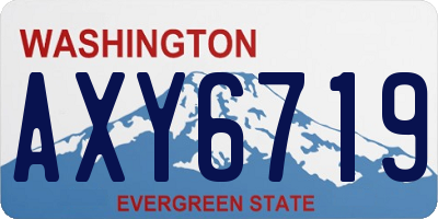 WA license plate AXY6719