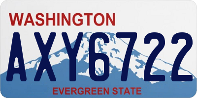 WA license plate AXY6722