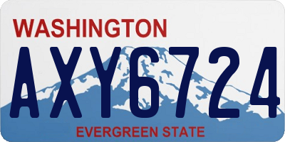 WA license plate AXY6724