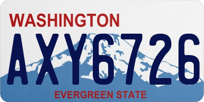 WA license plate AXY6726