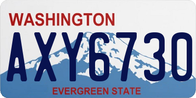 WA license plate AXY6730