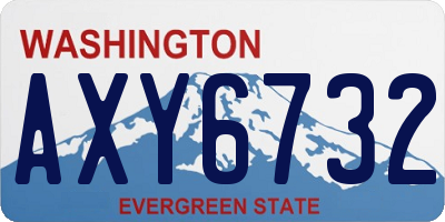 WA license plate AXY6732