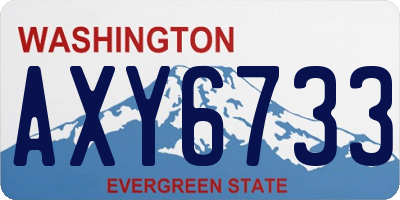 WA license plate AXY6733