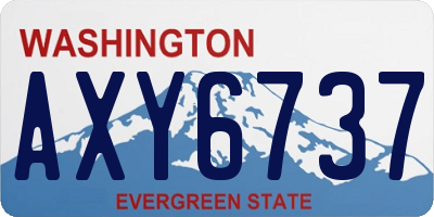 WA license plate AXY6737