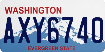 WA license plate AXY6740