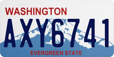 WA license plate AXY6741