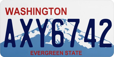 WA license plate AXY6742