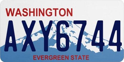 WA license plate AXY6744