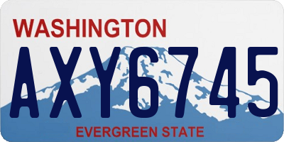 WA license plate AXY6745