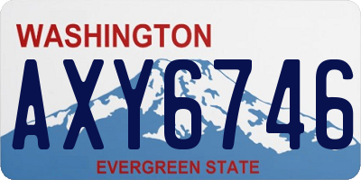WA license plate AXY6746