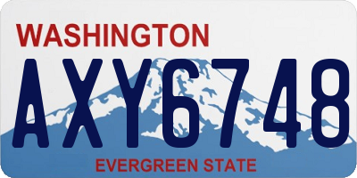 WA license plate AXY6748