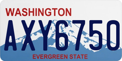 WA license plate AXY6750