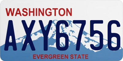 WA license plate AXY6756