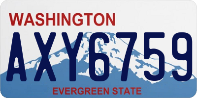 WA license plate AXY6759