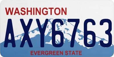 WA license plate AXY6763