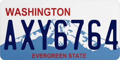 WA license plate AXY6764