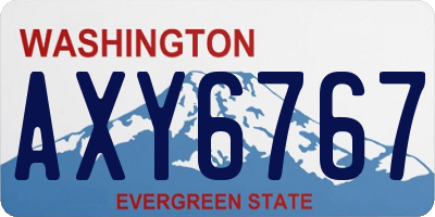 WA license plate AXY6767