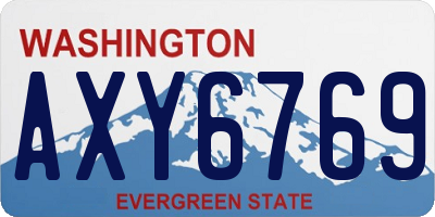 WA license plate AXY6769