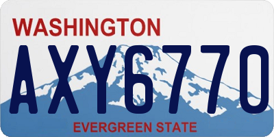 WA license plate AXY6770
