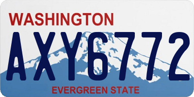 WA license plate AXY6772