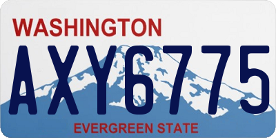WA license plate AXY6775