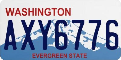 WA license plate AXY6776