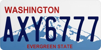 WA license plate AXY6777