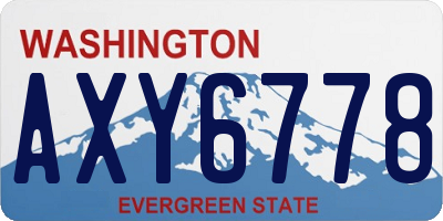 WA license plate AXY6778