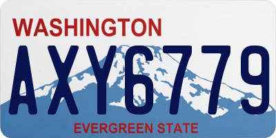WA license plate AXY6779