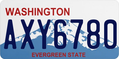 WA license plate AXY6780
