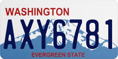 WA license plate AXY6781