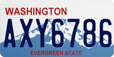 WA license plate AXY6786