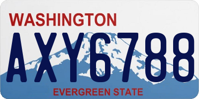 WA license plate AXY6788