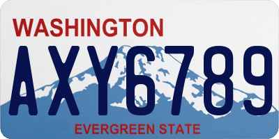 WA license plate AXY6789