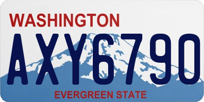 WA license plate AXY6790