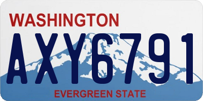 WA license plate AXY6791