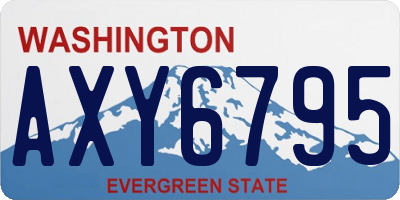 WA license plate AXY6795