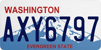 WA license plate AXY6797